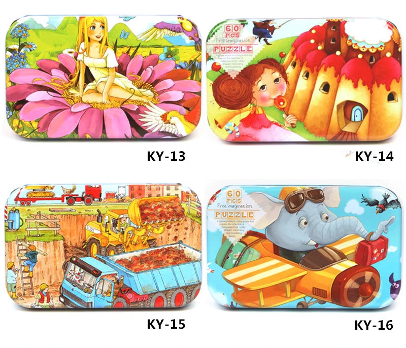 60 Pieces Wooden Jigsaw Puzzle for Kids