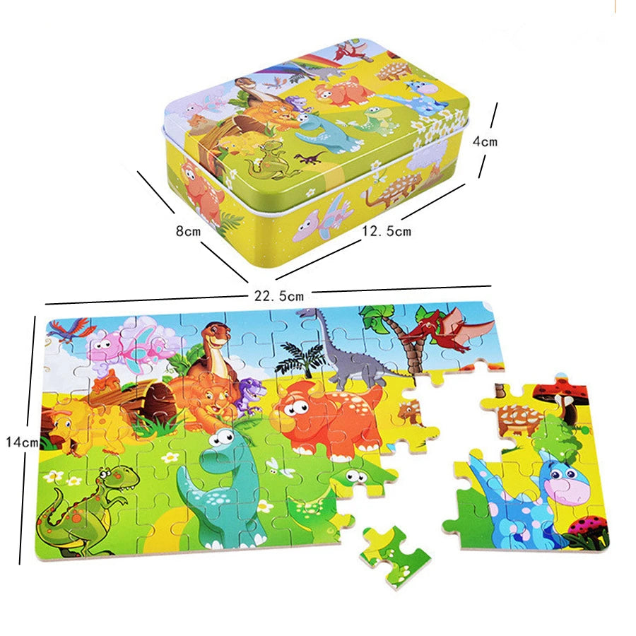 60 Pieces Wooden Jigsaw Puzzle for Kids