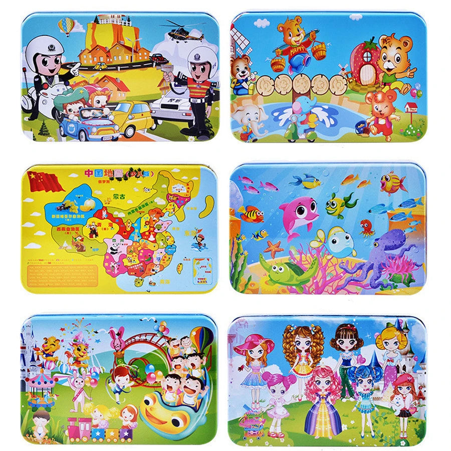 60 Pieces Wooden Jigsaw Puzzle for Kids