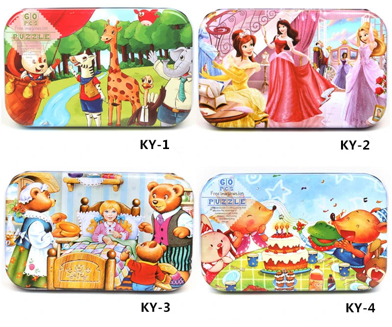 60 Pieces Wooden Jigsaw Puzzle for Kids