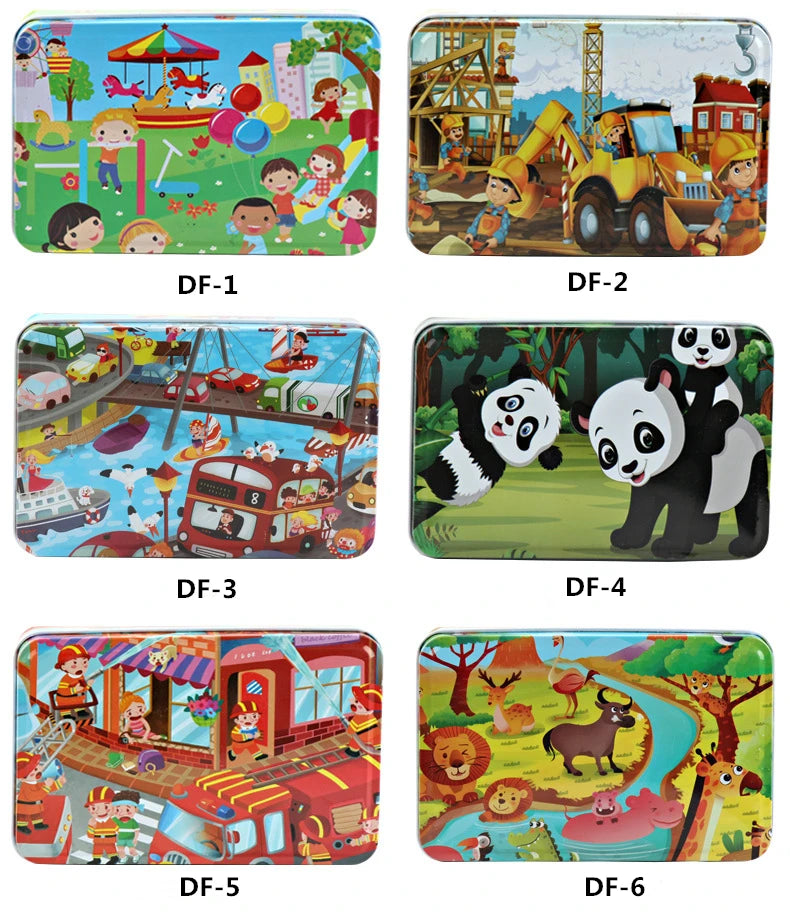 60 Pieces Wooden Jigsaw Puzzle for Kids