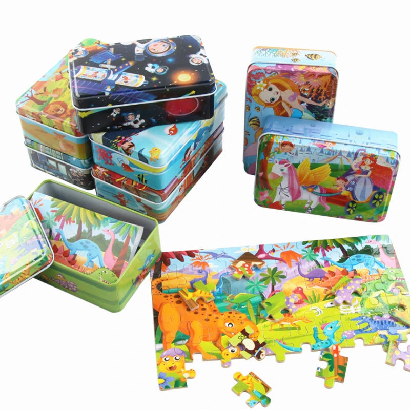 60 Pieces Wooden Jigsaw Puzzle for Kids