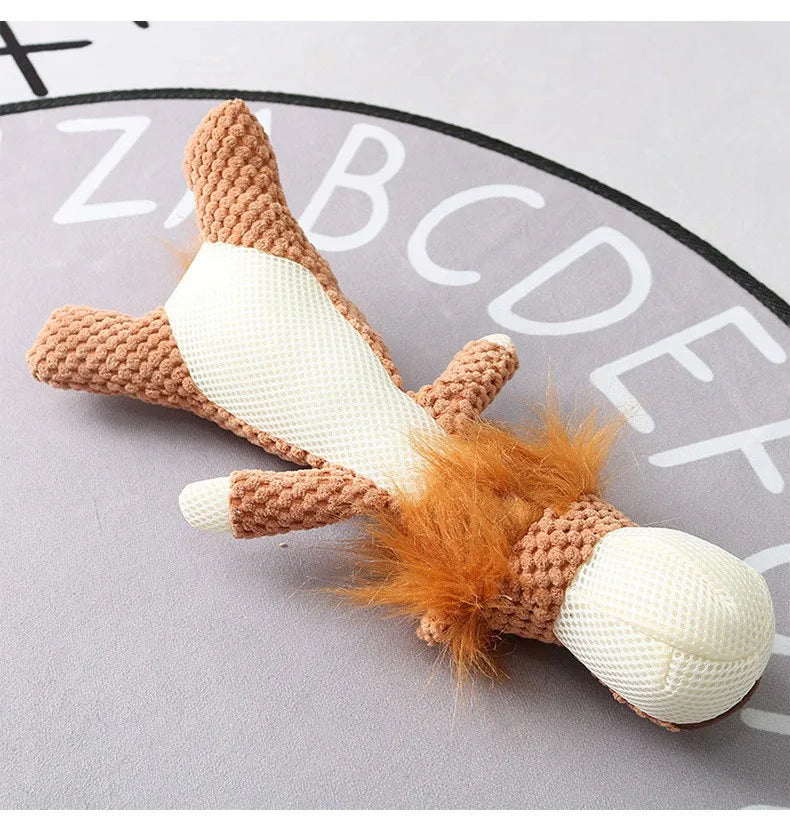 Plush Cartoon Puppy Dog Toy Pet Dog Chew Squeak Toys for Small Dogs Teeth Grinding Pet Products Dog Accessories