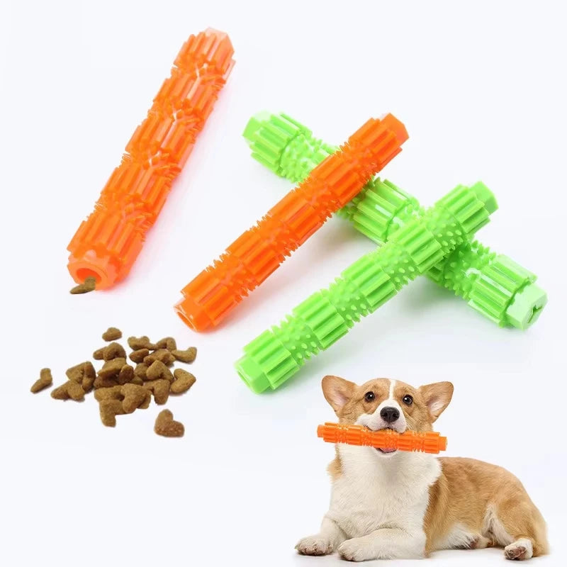 Dog Toy Indestructible Pet Dog Chew Toy for Aggressive Chewers Treat Dispensing Rubber Teeth Cleaning Squeaking Rubber Dog Toy