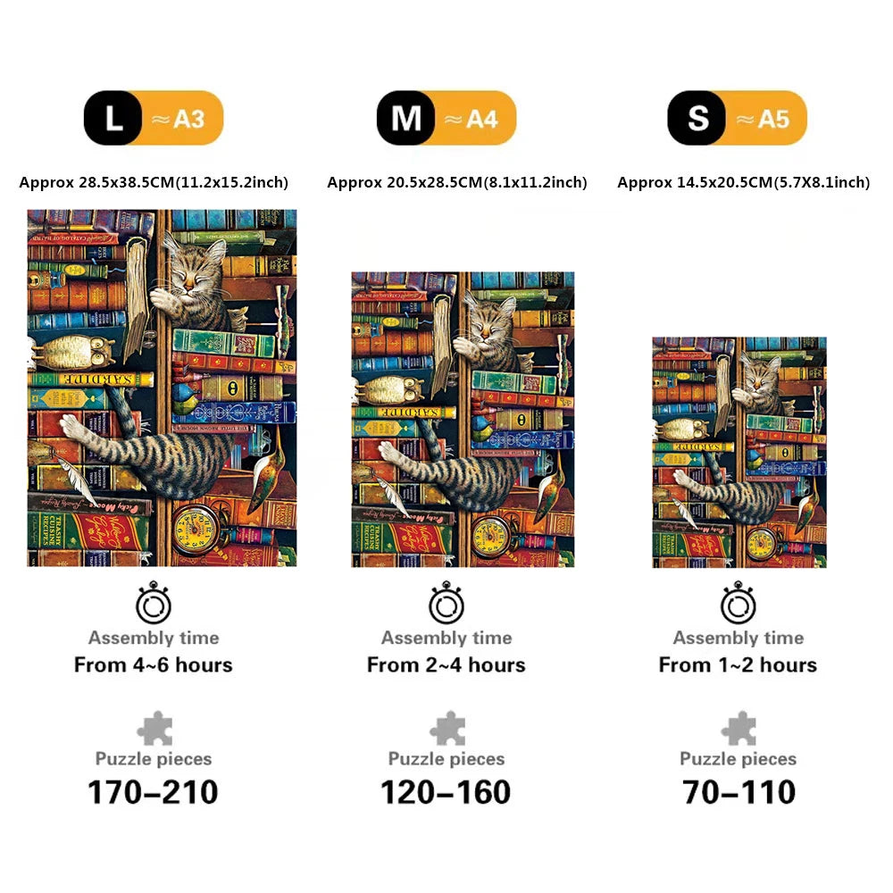 Unique Irregular Wood Puzzles - Animal Shaped Jigsaw Puzzles for Adults Kids