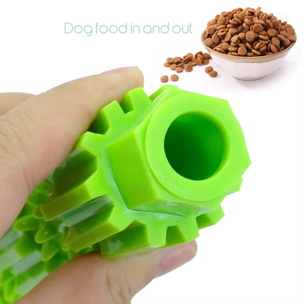 Dog Toy Indestructible Pet Dog Chew Toy for Aggressive Chewers Treat Dispensing Rubber Teeth Cleaning Squeaking Rubber Dog Toy
