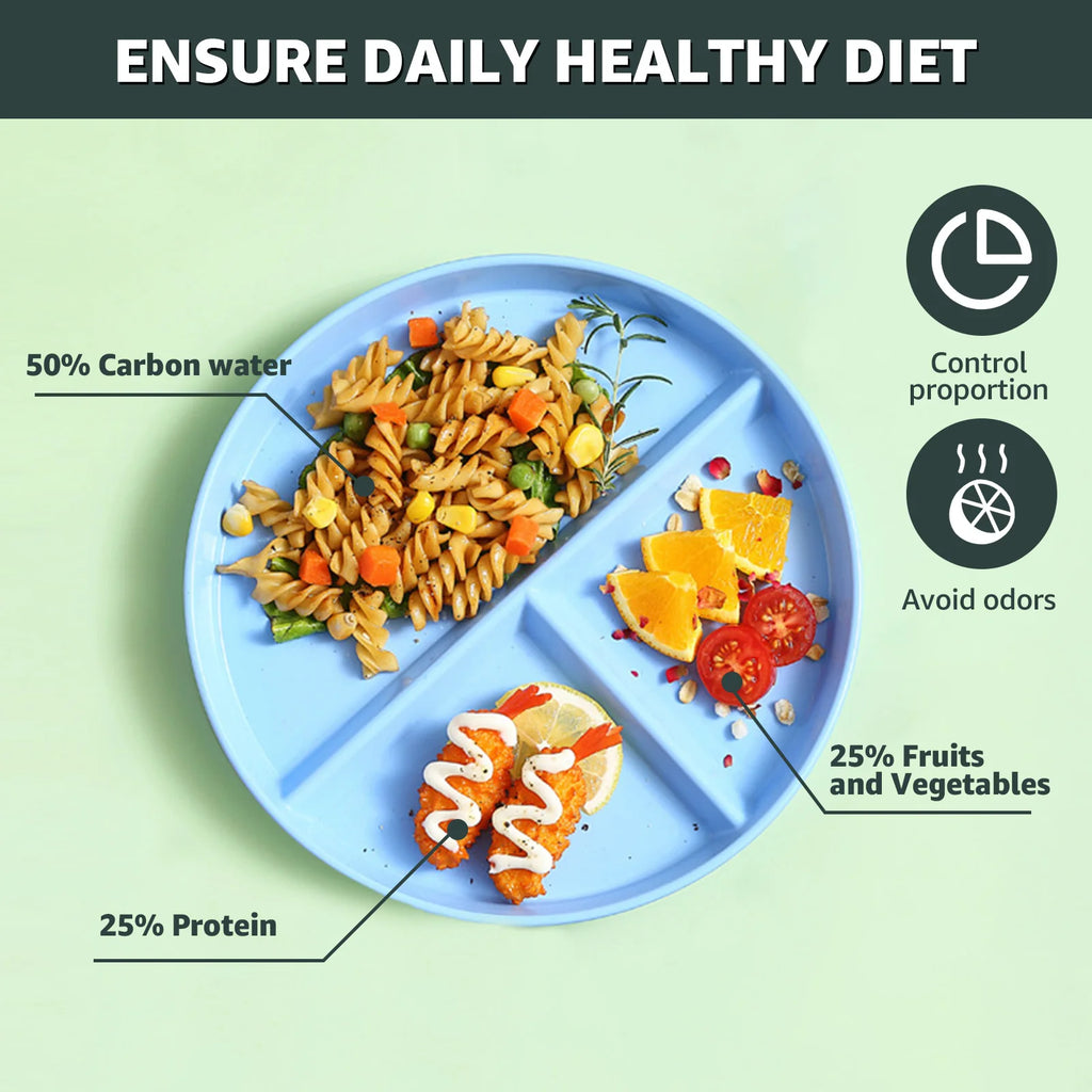 6/8Pcs 9inch Divided Dinner Plates