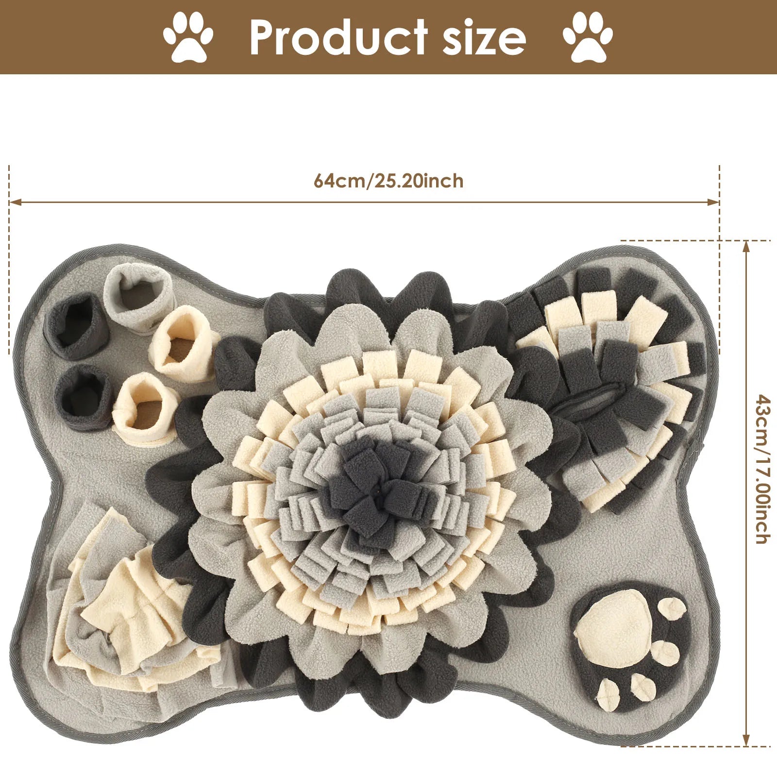 Dog Snuffle Mat Foraging Smell Training Blanket Pet Interactive Training and Stress Relief Sniff Feeding Mat Treat Mat Dog Toys