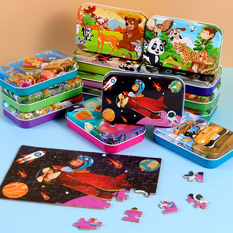 60 Pieces Wooden Jigsaw Puzzle for Kids