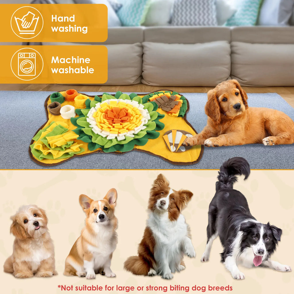 Dog Snuffle Mat Foraging Smell Training Blanket Pet Interactive Training and Stress Relief Sniff Feeding Mat Treat Mat Dog Toys