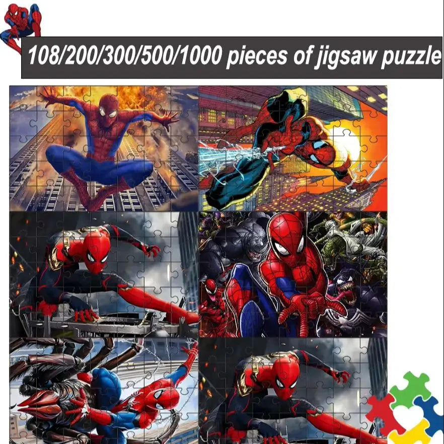 108/200/300/500/1000pcs Spider Man puzzles