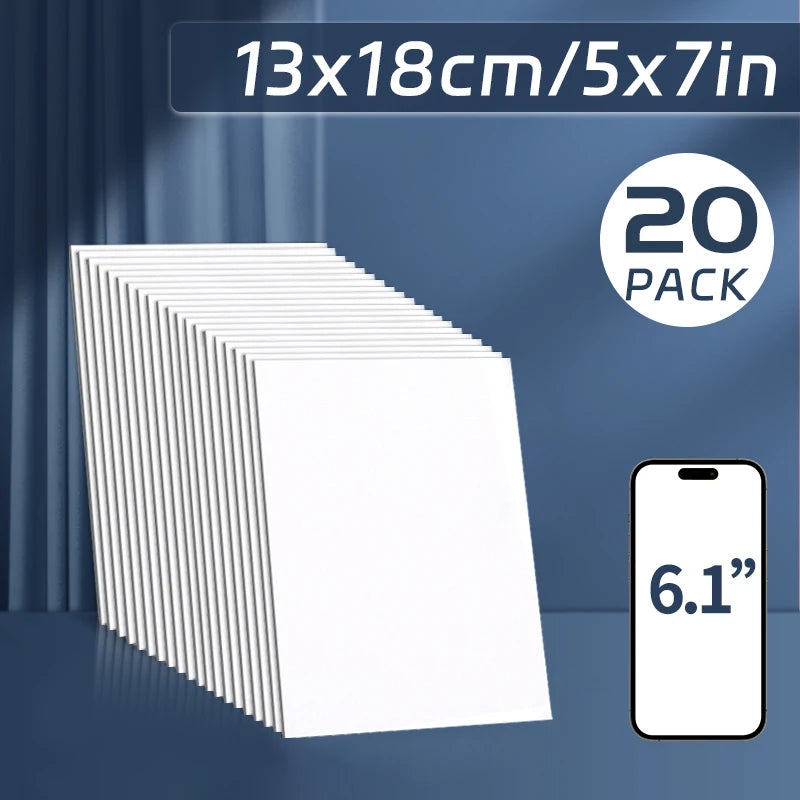 20 Pack 5×7 Inch Canvas Boards
