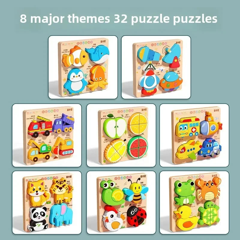 Children's 3D wooden puzzle