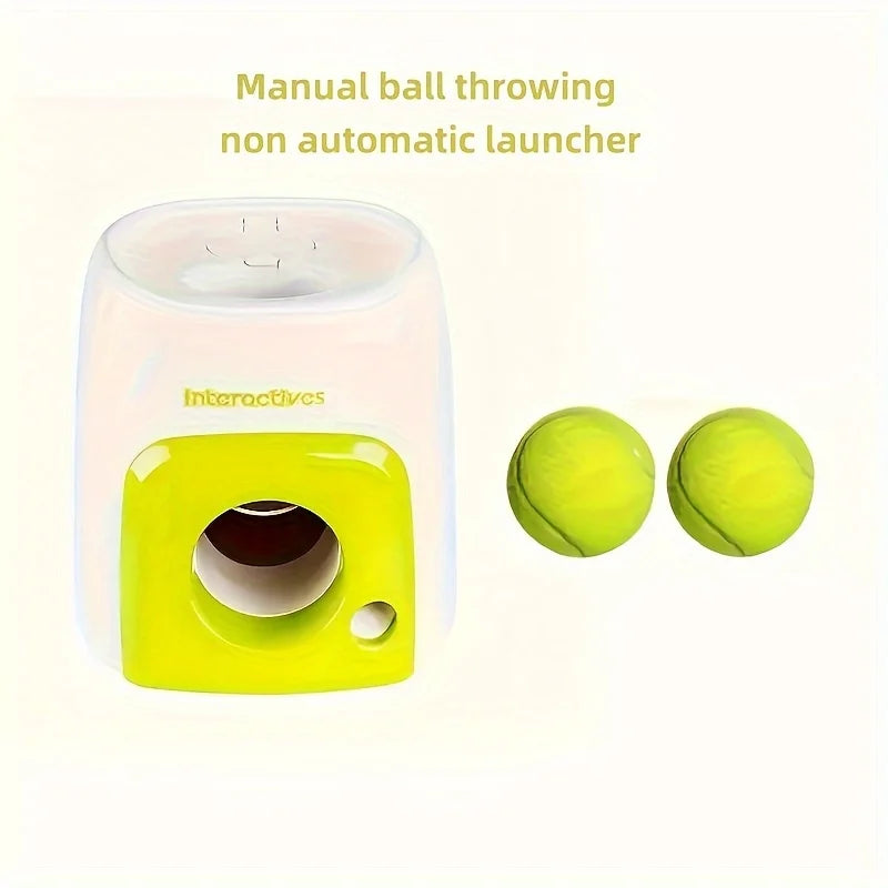 Pet Tennis Thrower Dog Cat Chase Training Fun Toy Reward Machine Intelligent Feeding Machine Throwing Machine with 2 Balls