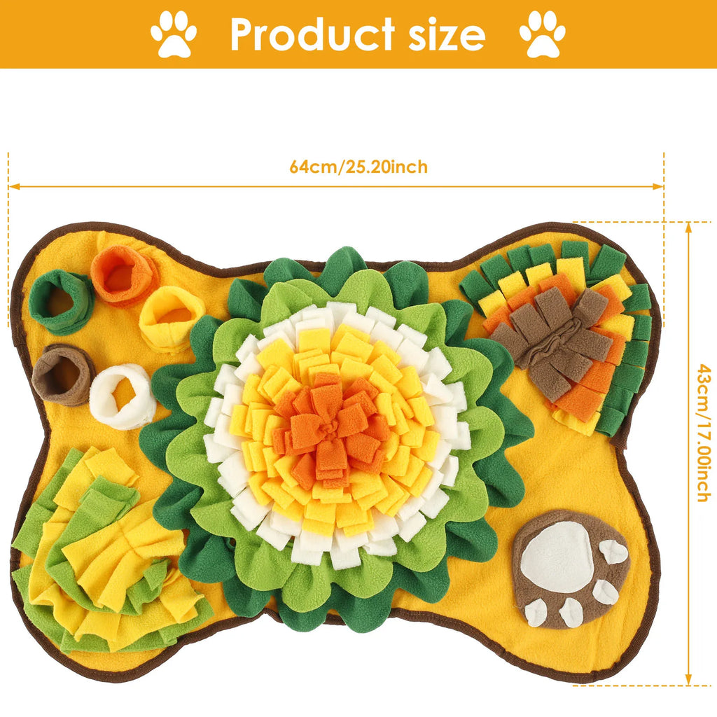 Dog Snuffle Mat Foraging Smell Training Blanket Pet Interactive Training and Stress Relief Sniff Feeding Mat Treat Mat Dog Toys