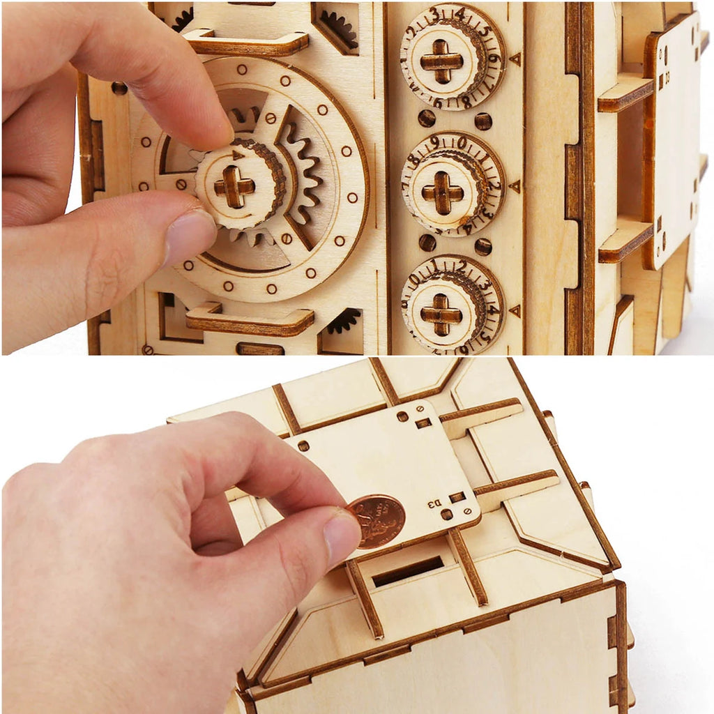 3D Wooden Lock Box Puzzle