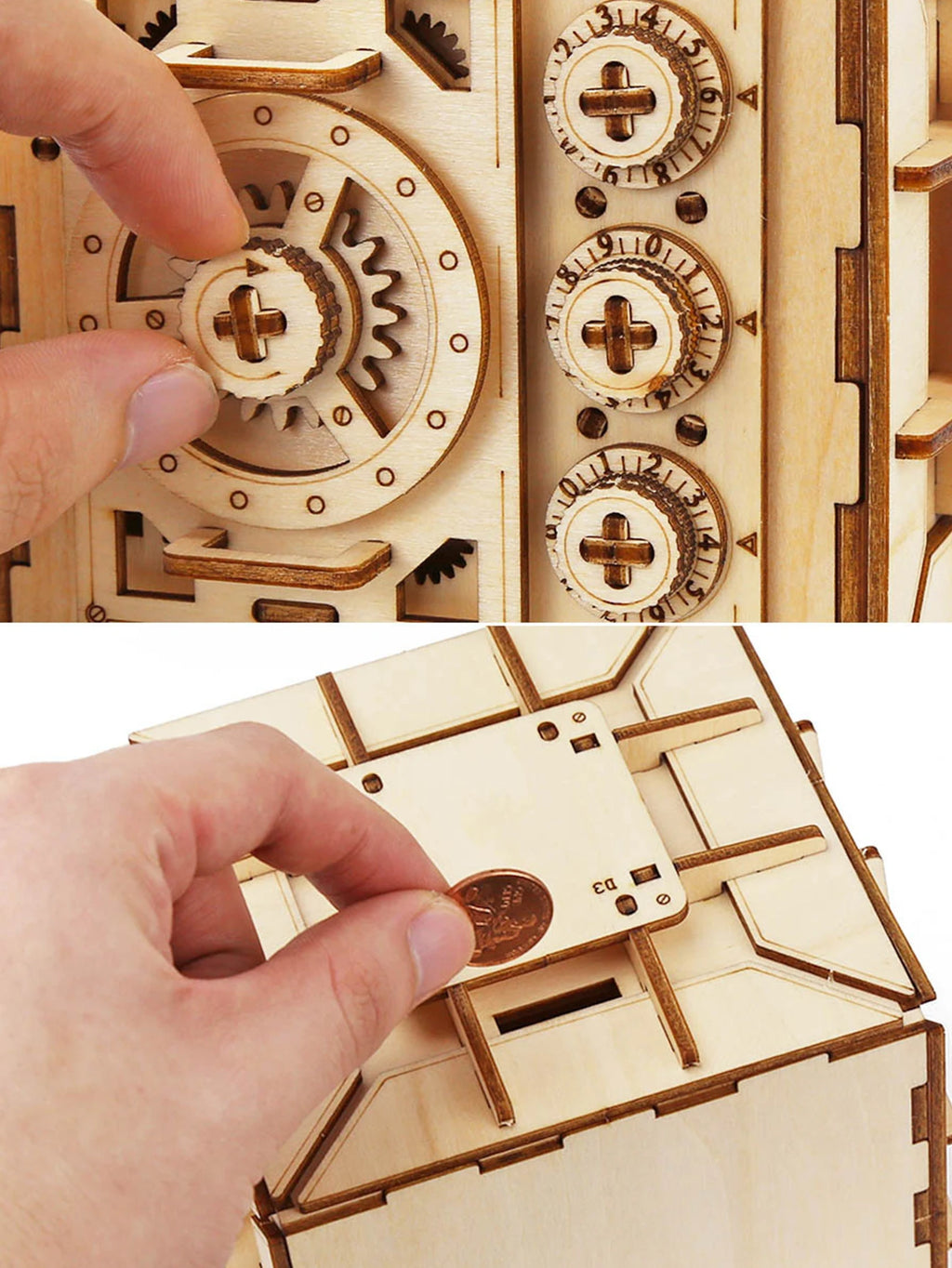 3D Wooden Lock Box Puzzle