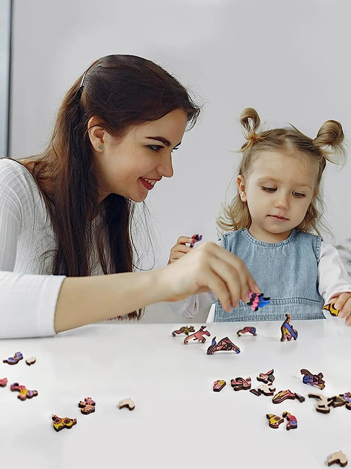 Wooden Puzzle Merry Christmas Jigsaw Puzzles For Kids Surprise Toys Creative Games Round Shaped Wood Puzzle With Education game