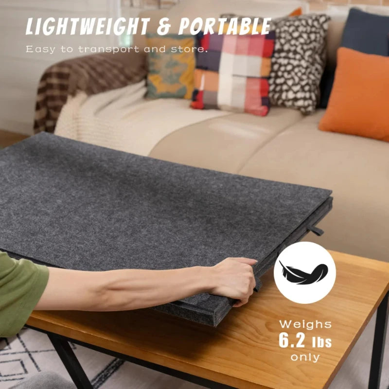 Foldable, Felt Puzzle Tray with 6-Drawers