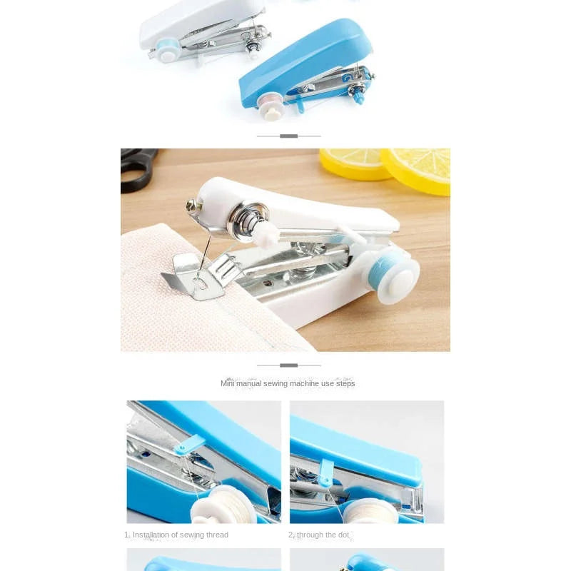 Handheld manual sewing machine
