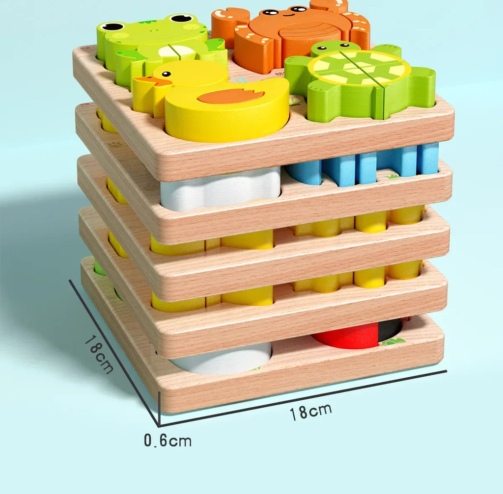 Children's 3D wooden puzzle