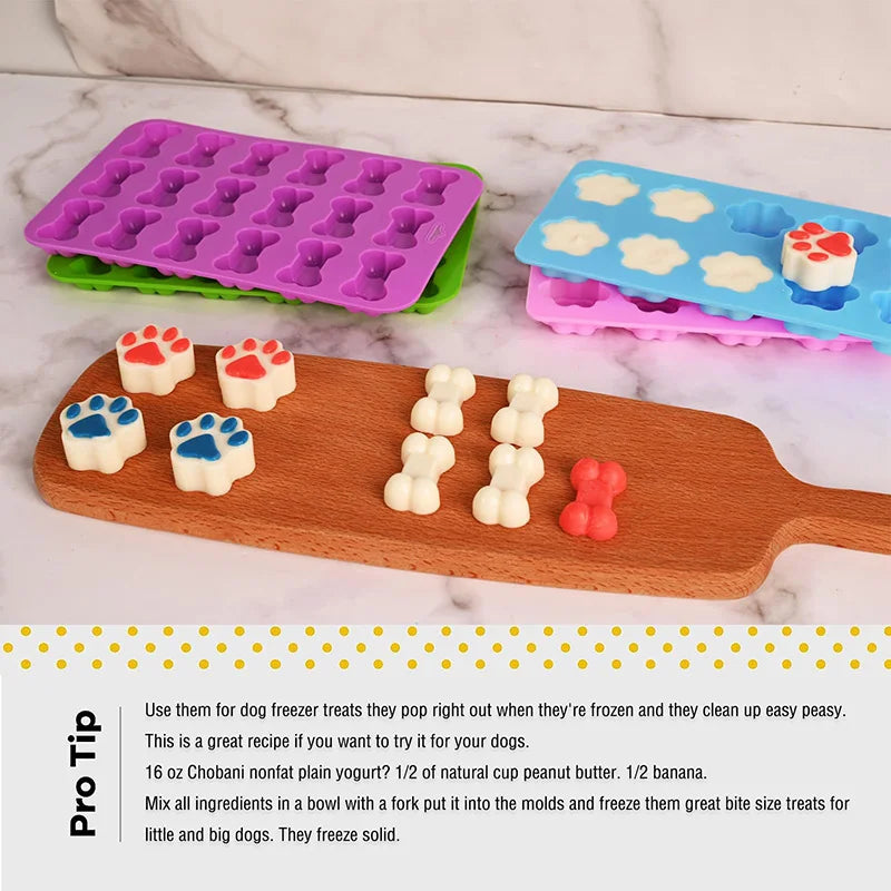 Silicone Molds: Dog Paw and Bone