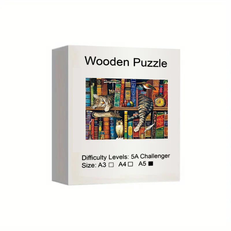 Unique Irregular Wood Puzzles - Animal Shaped Jigsaw Puzzles for Adults Kids