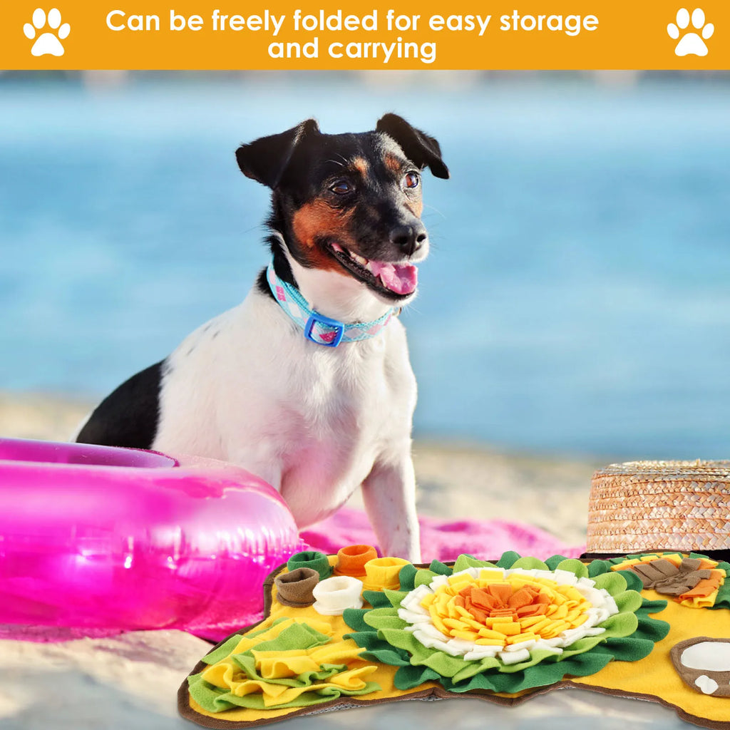 Dog Snuffle Mat Foraging Smell Training Blanket Pet Interactive Training and Stress Relief Sniff Feeding Mat Treat Mat Dog Toys