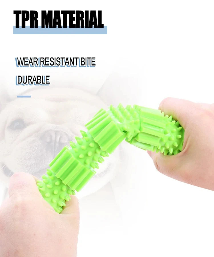 Dog Toy Indestructible Pet Dog Chew Toy for Aggressive Chewers Treat Dispensing Rubber Teeth Cleaning Squeaking Rubber Dog Toy