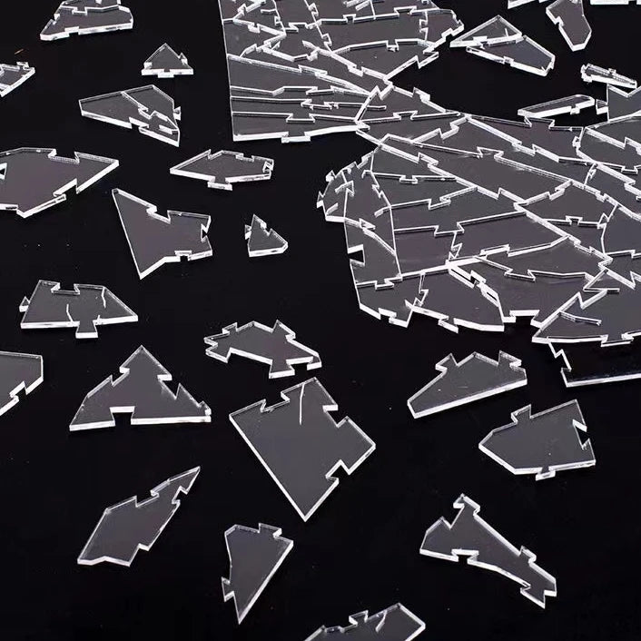 Challenging Acrylic Jigsaw Puzzle with Broken Glass Pattern