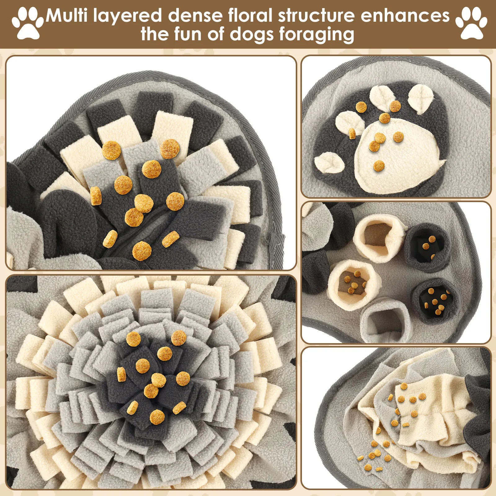 Dog Snuffle Mat Foraging Smell Training Blanket Pet Interactive Training and Stress Relief Sniff Feeding Mat Treat Mat Dog Toys