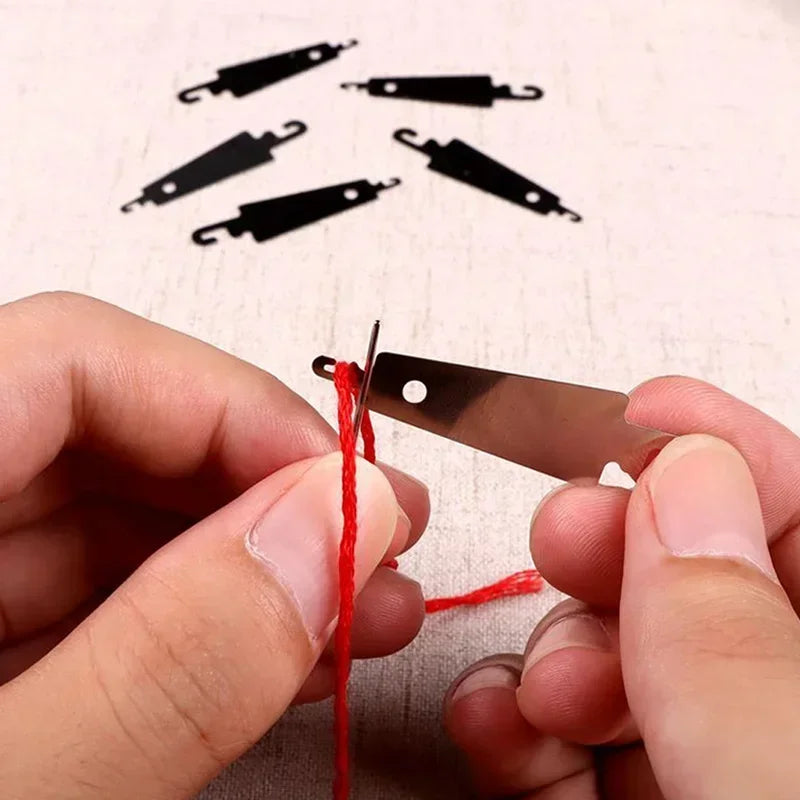 Stainless Steel Needle Threaders Inserter Embroidery Needle Threader Threading Device DIY Needlework Cross Embroidery Accesories