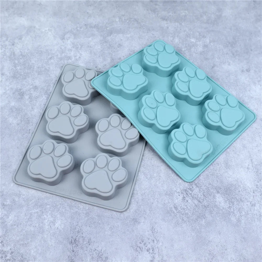 Silicone Molds: Dog Paw and Bone