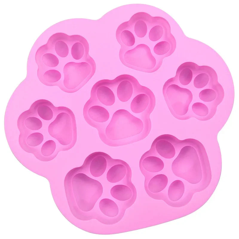 Paw Print Silicone Mold Dog Cat Animal Paw Mould For Candy Fondant Chocolate Jelly Pudding Soap Ice Cube Tray Dog Cat Treats
