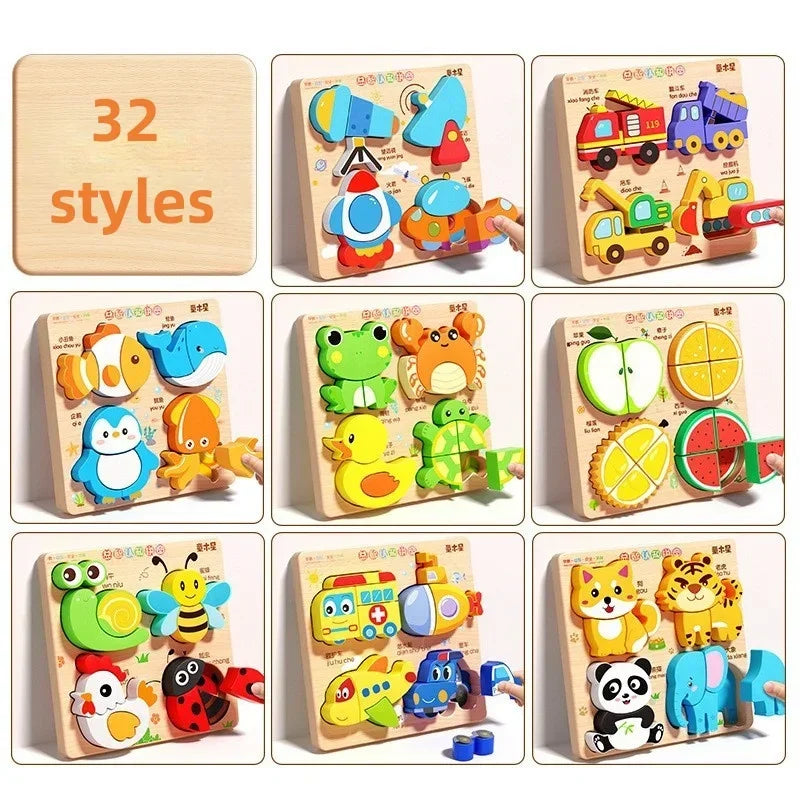 Children's 3D wooden puzzle