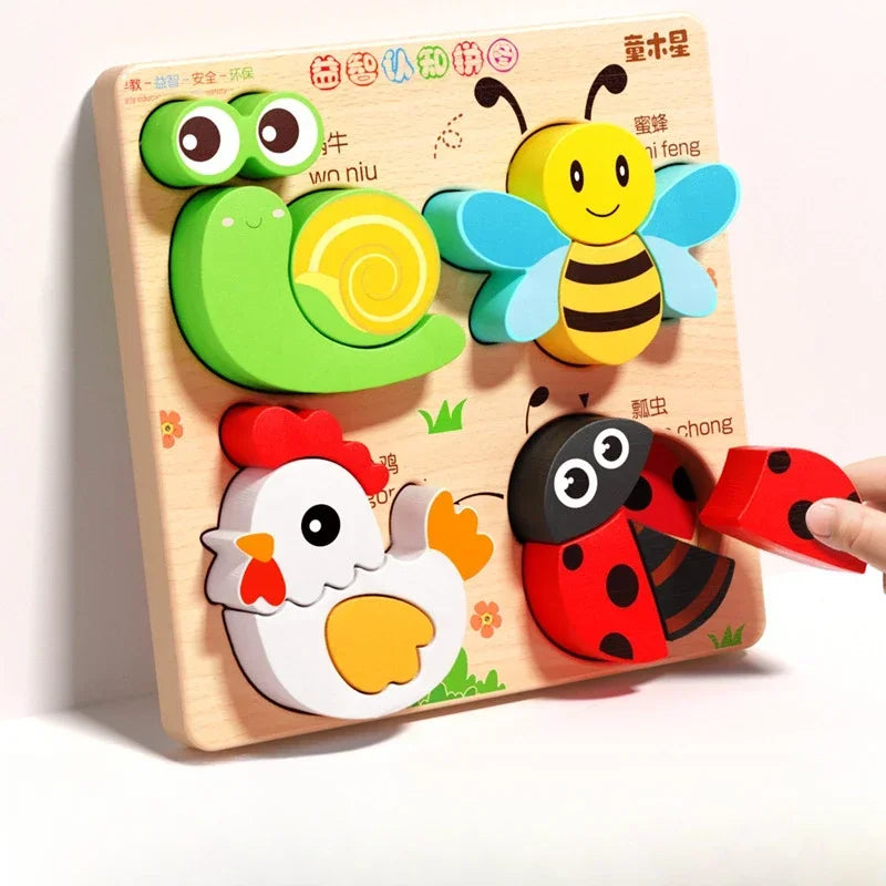 Children's 3D wooden puzzle