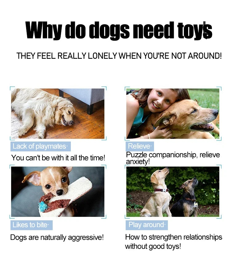 Dog Toy Indestructible Pet Dog Chew Toy for Aggressive Chewers Treat Dispensing Rubber Teeth Cleaning Squeaking Rubber Dog Toy