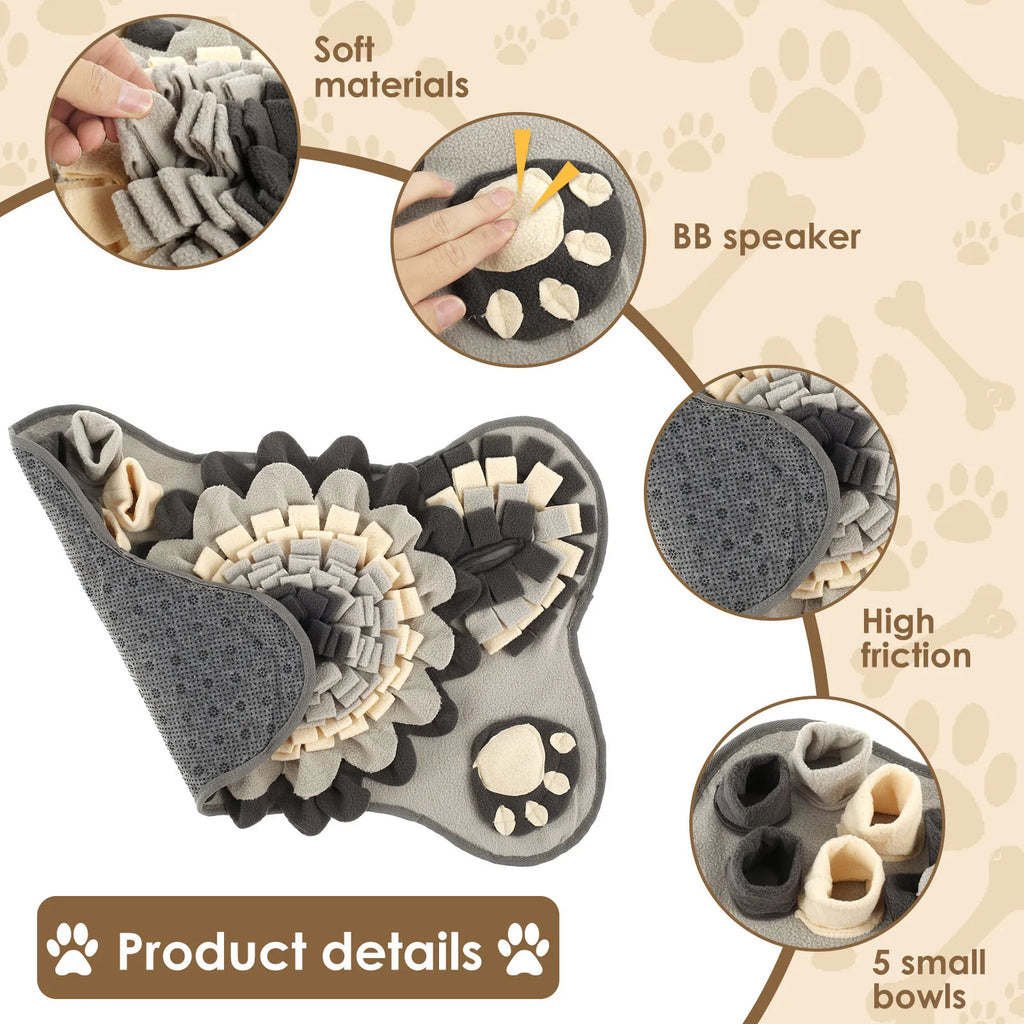 Dog Snuffle Mat Foraging Smell Training Blanket Pet Interactive Training and Stress Relief Sniff Feeding Mat Treat Mat Dog Toys
