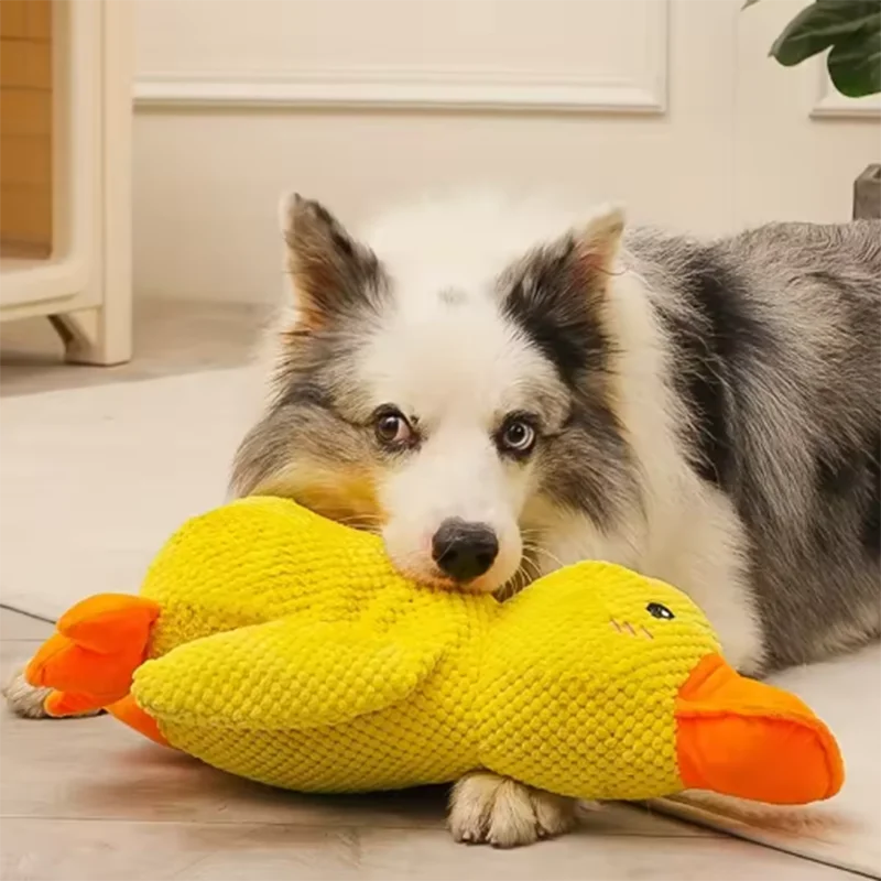 Dog Toy Stomping Duck Bite Resistant Grinding Teeth Cleaning Large Dog Interactive Entertainment Puppy Boredom Pet Plush Toy