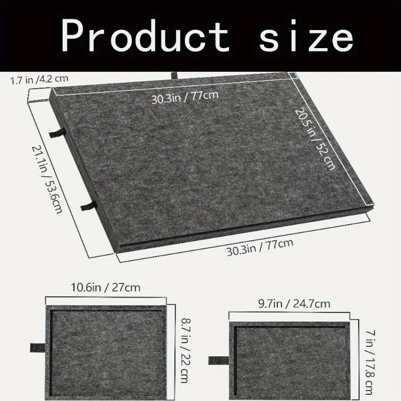 Foldable, Felt Puzzle Tray with 6-Drawers