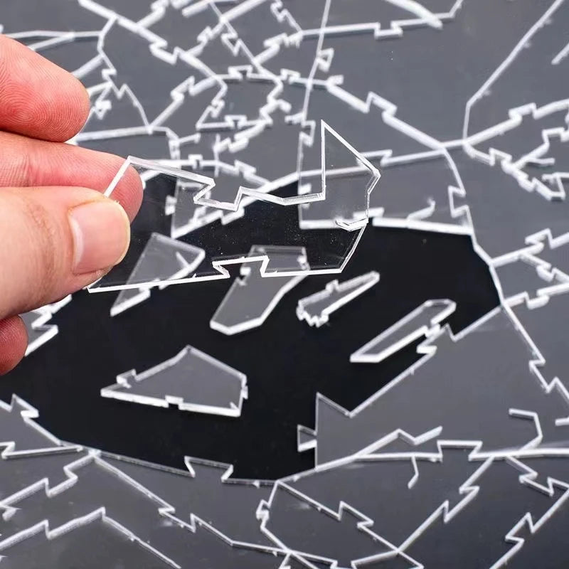 Challenging Acrylic Jigsaw Puzzle with Broken Glass Pattern