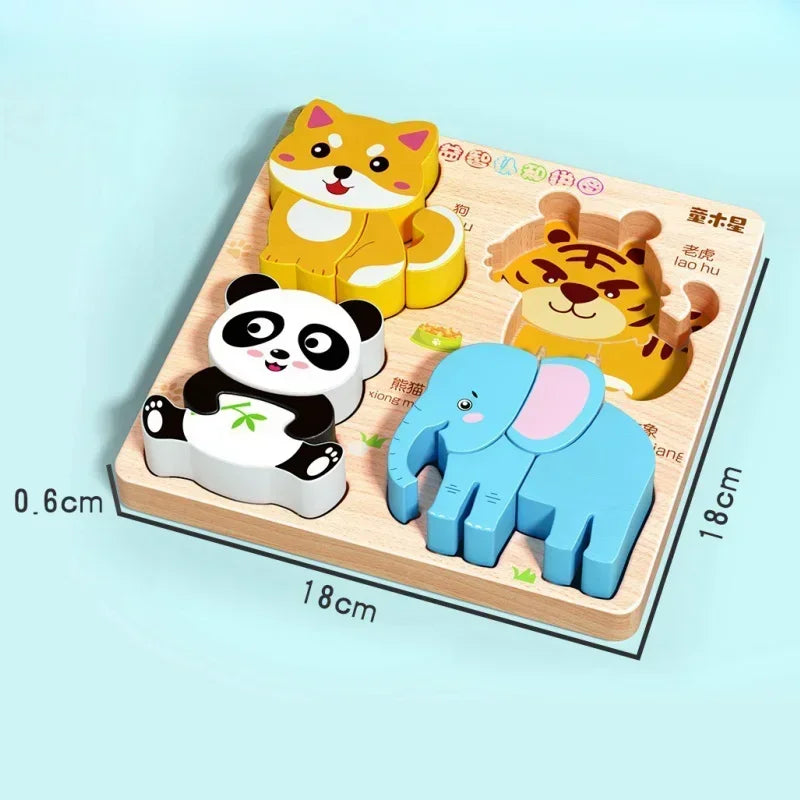 Children's 3D wooden puzzle