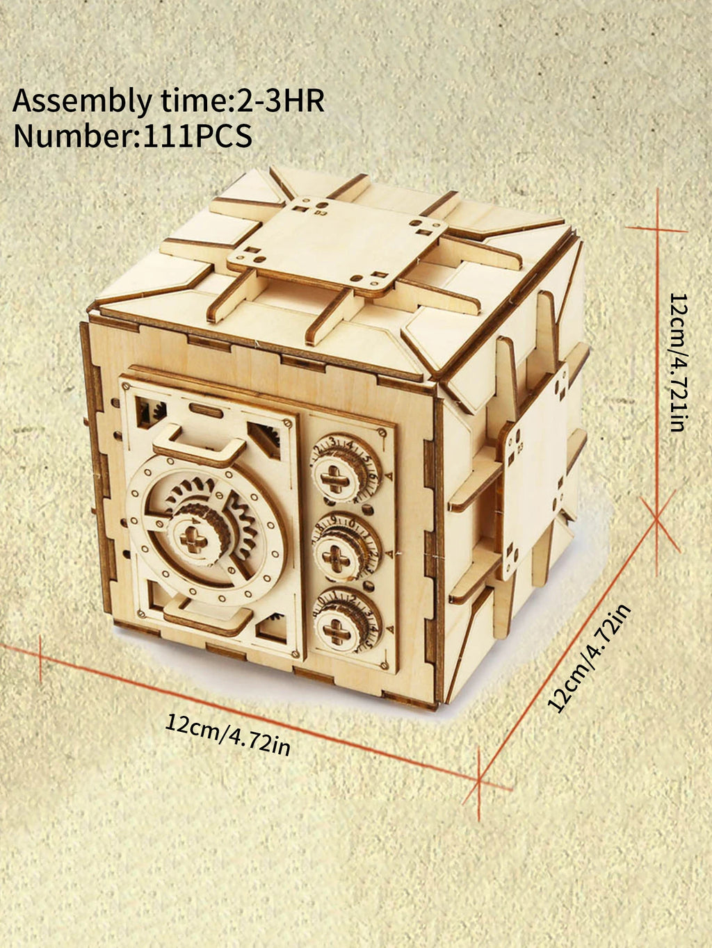 3D Wooden Lock Box Puzzle
