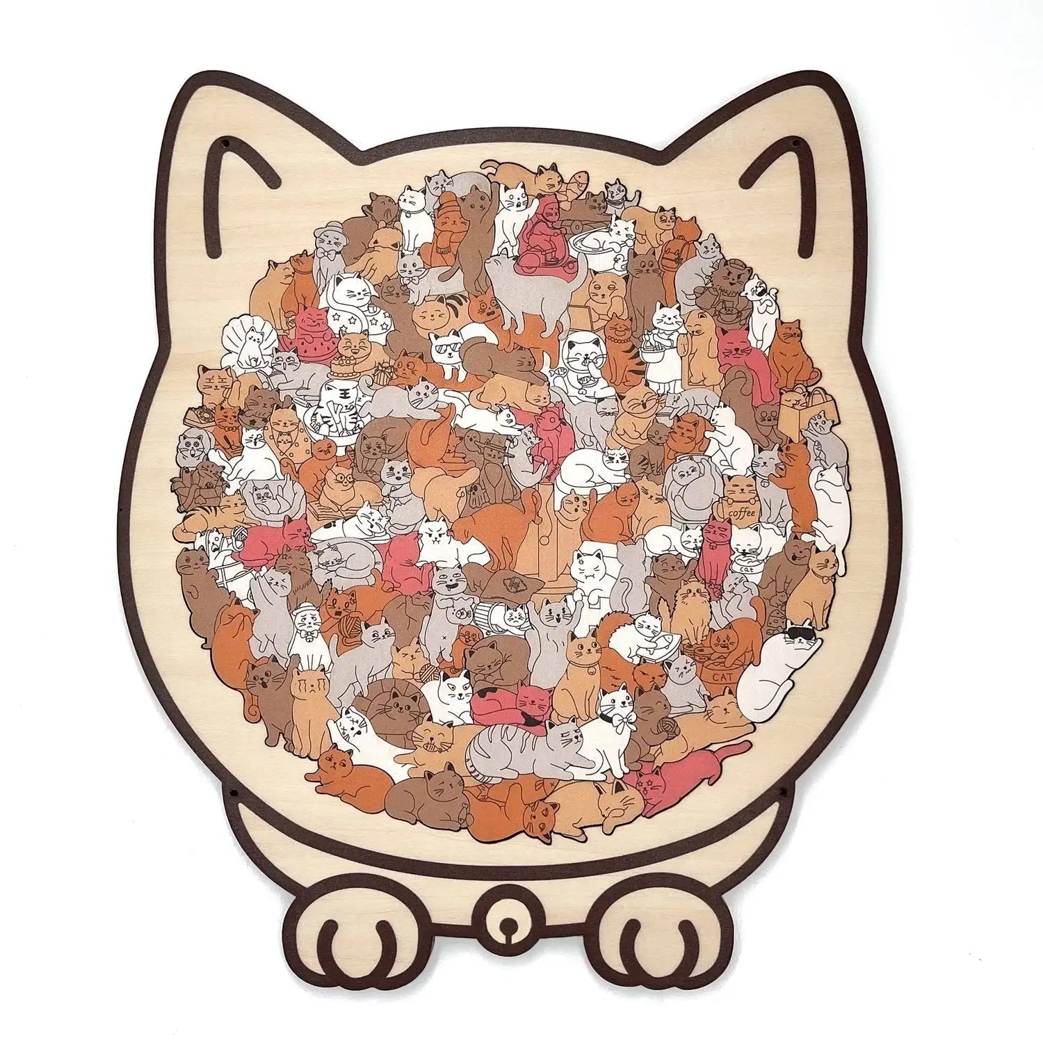 135-piece Cat-shaped Puzzle