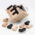 L-Shape Jigsaw Logic Puzzle Cube Wooden Brain Teaser for Adults Kids IQ Challenge Intellectual Gifts Eductional Toys