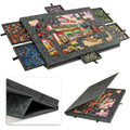 Portable Felt Puzzle Board Stand Foldable 2000-Piece Puzzle Sorting Boards Drawer-style Sorting Table