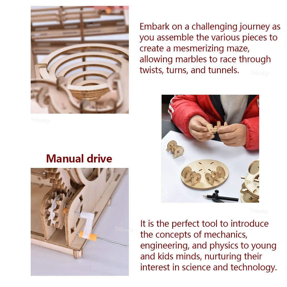 3D Marble Run Wooden Puzzle