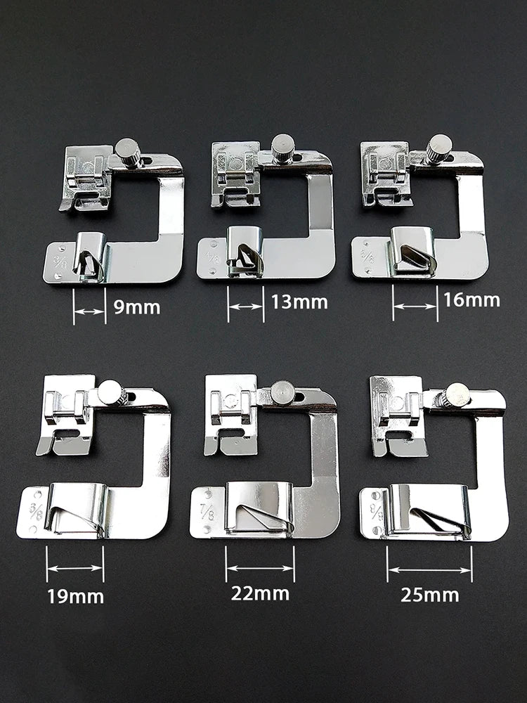 9mm /13mm /19mm /25mm Sewing Machine Rolled Hem Foot