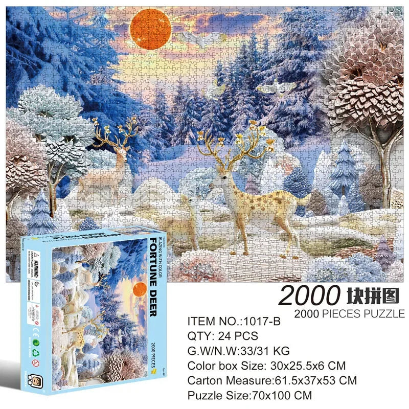 2000 Pieces Jigsaw Puzzle - Various Landscape Patterns