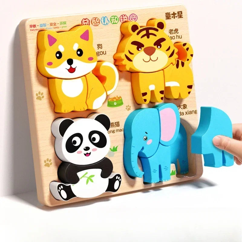 Children's 3D wooden puzzle